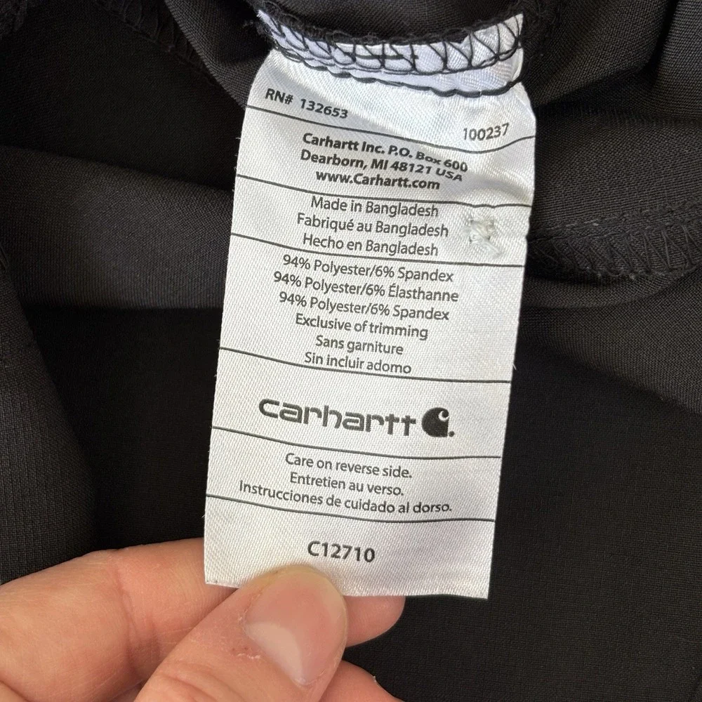 Carhartt Scrub Shirt Womens Small Force Crossflex‎ Convertible Sleeve Healthcare - Picture 10 of 16